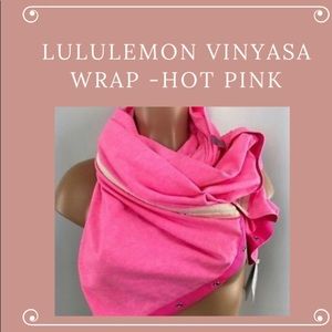 Lululemon Vinyasa Wrap Scarf in Hot Pink NWT